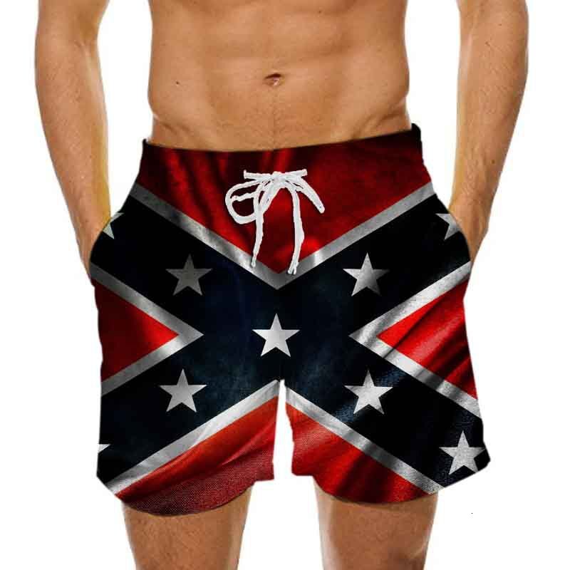 Brand High Quality New Style Free Delivery Designer Bag 2025 Summer New American Independence Day Casual Sports Men's 3D Printed Breathable Mesh 