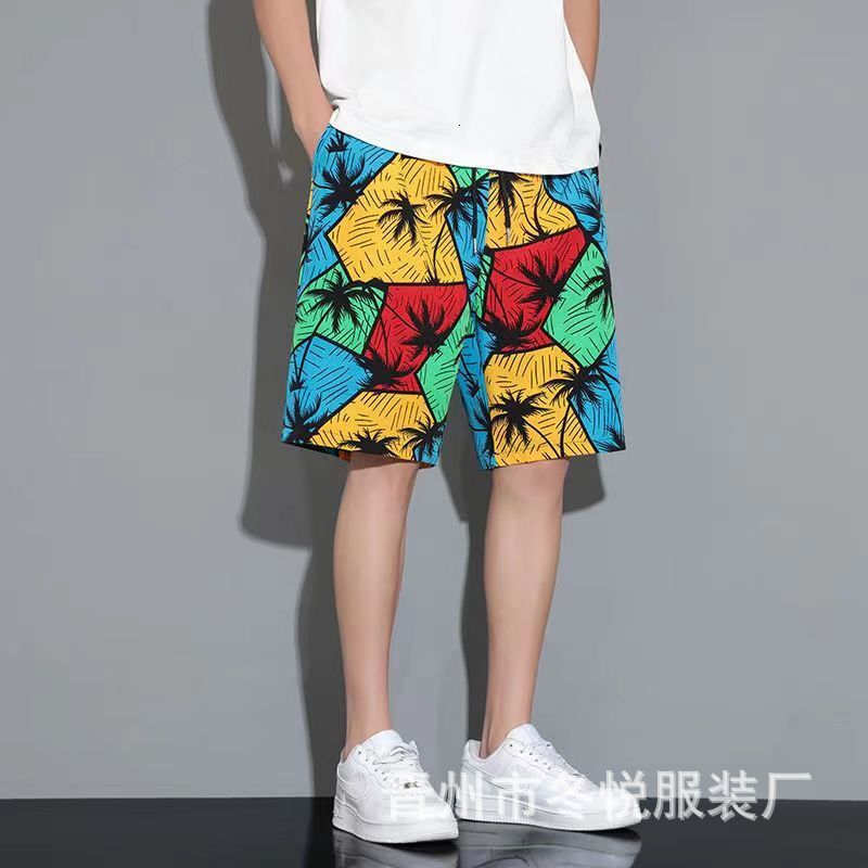Quality New Style Free Delivery Designer Bag Ice Silk Elastic Men's Summer Trend Five Quarter Fashionable Large Loose Casual Shorts Quick Drying 