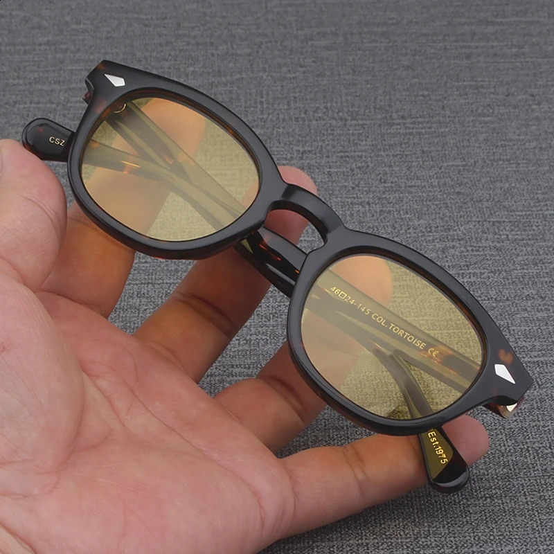 Johnny Depp polarized sunglasses for men Lemtosh sunglasses for women retro acetate yellow blue night vision goggles 250328
