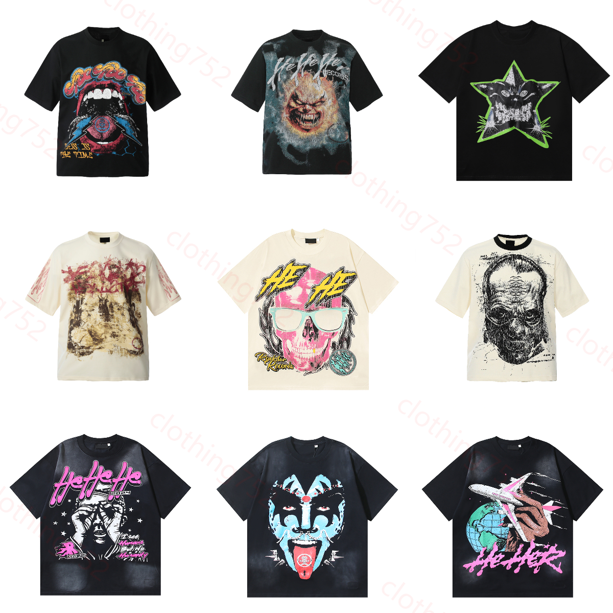 shirts mens designer t shirt top quality graffiti shirt high-quality pure cotton short-sleeved tshirt American trend casual retro men summer washed floral new shirt