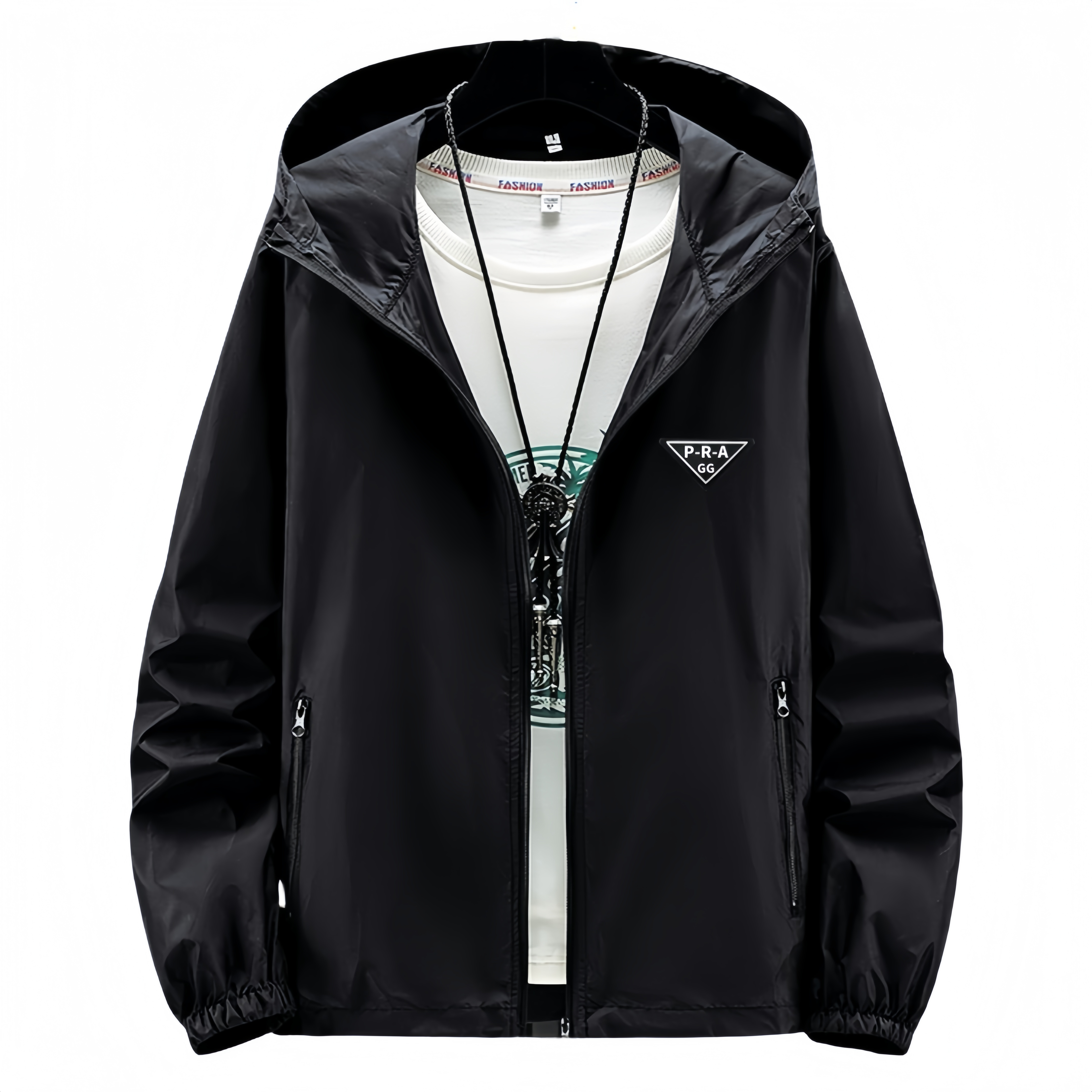 GG-P-R-A Designer Men's Plus Size Coats Outerwear Men's Women's Couples Hooded Sun Protection Clothing Light Breathable Thin Jacke