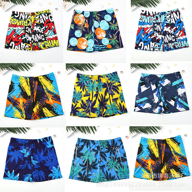 New Style Free Delivery Designer Bag Men's Oversized Trunks, 3/4 Adult Hot Spring Milk Silk Beach Pants, Quick Drying Elastic Close Fitting Inner