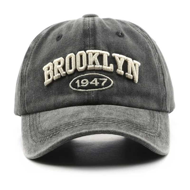 Brooklyn Embroidery Washed Spring Sun Men Baseball Hats Solid Caps For Women Autumn Outdoor Boy Girls Cap Fisherman Hat Snapback Z250329