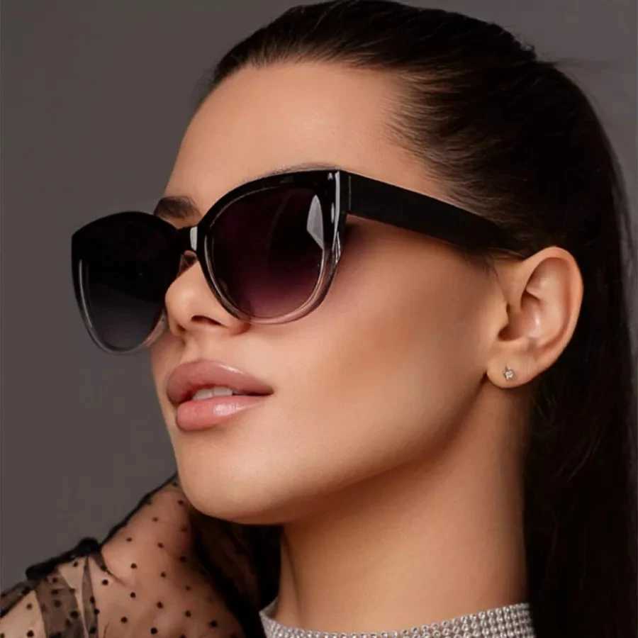 2025 NEW Trendy and Fashionable Cat Eye Large Frame Gradient Sunglasses for Men and Women Z250411