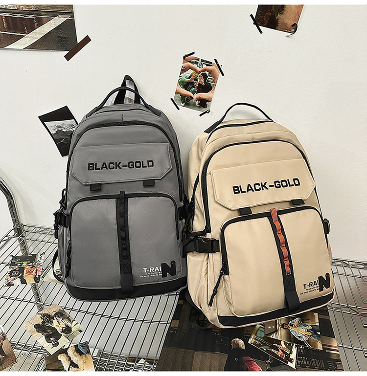 Backpack men and women large capacity middle school student bag light fashion college students fashionable cool travel backpack 2025s hot