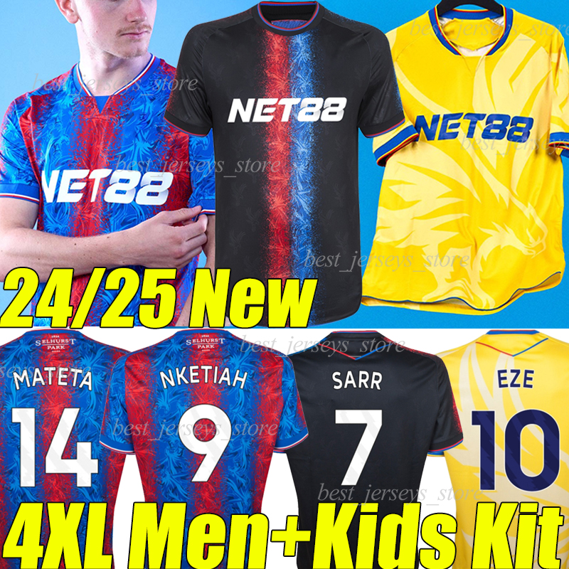 4XL 24/25 PaLaCeS MATETA eagle Soccer Jersey SARR EZE NKETIAH MUNOZ GUEHI KAMADA DEVENNY ESSE LACROIX HUGHES LERMA MITCHELL cRyStals men kids kits sets football shirt