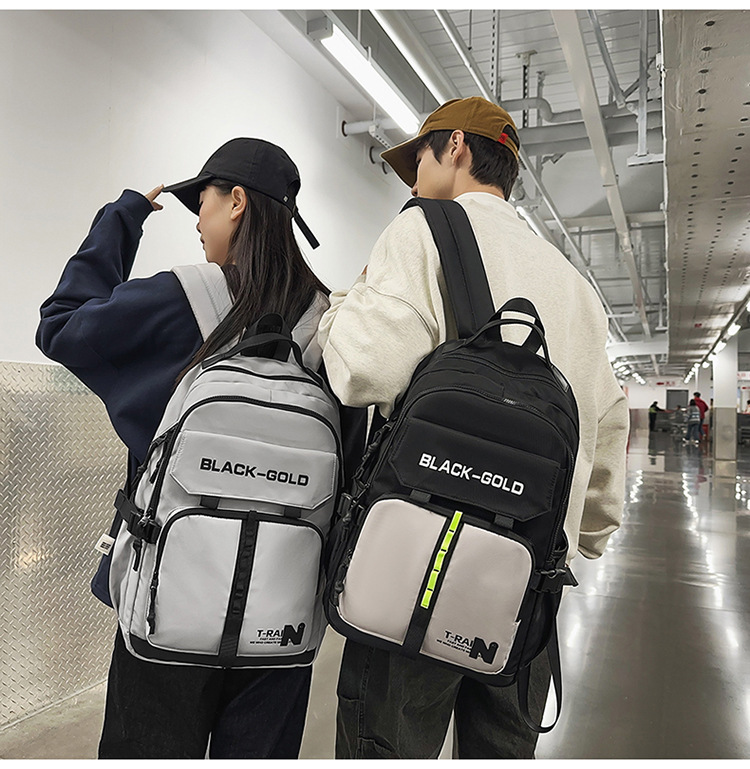 Backpack men and women large capacity middle school student bag light fashion college students fashionable cool travel backpack 2025