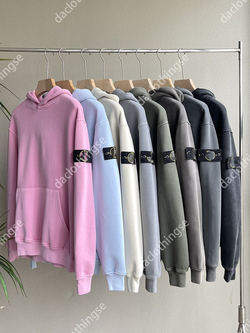 Italian luxury Hoodie and Sweatpants Sets Cuffband Hoody & Sweatpants Suits Man Oversized Sweatshirts Stone Badge Hooded Sporty Tracksuits Blank Clothes