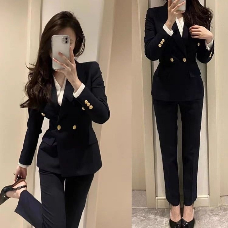 F329Chic Female Black Mini Blazer - Perfect Fit for College Students