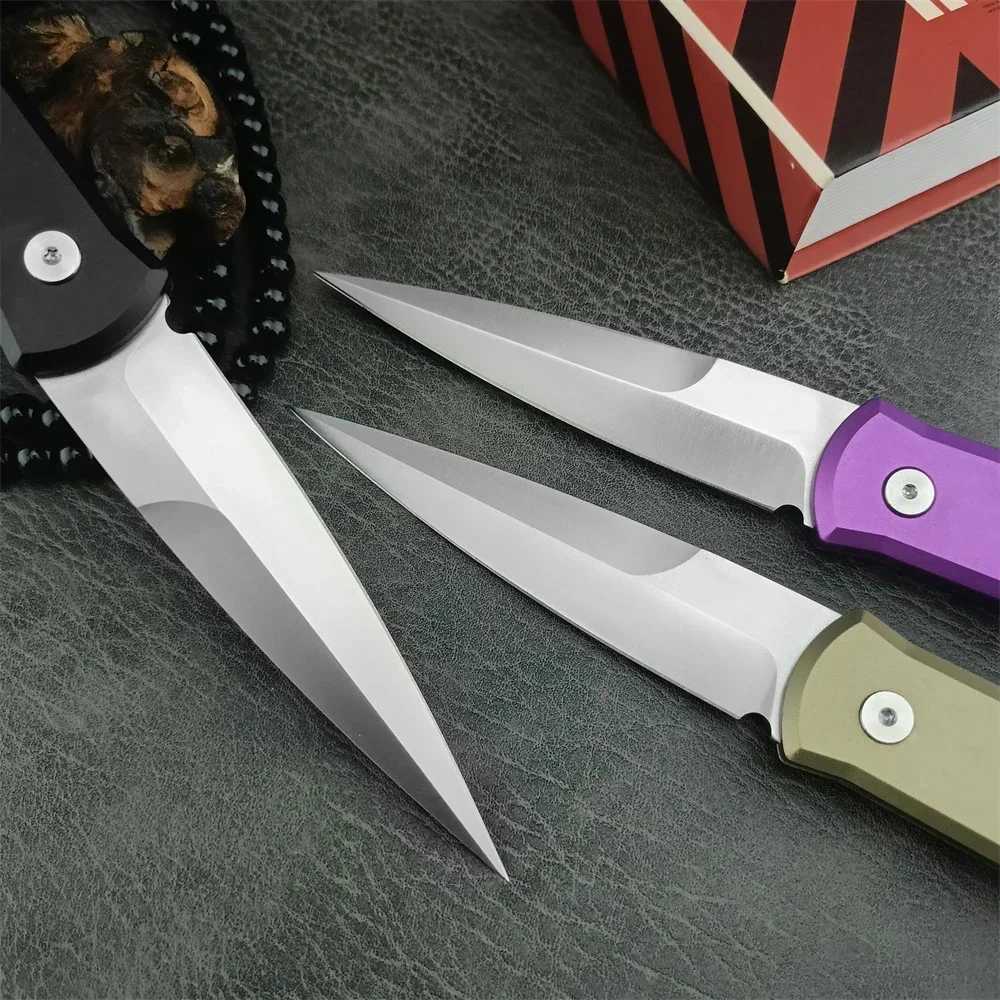 920 Godfather Folding Knife 4 Bead Explosion Flat Blade Aluminum Handle Assisted Open EDC Outdoor Pocket Camping Hunting Tool Y250329