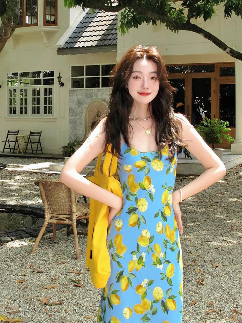 summer French style high-end floral printed figure slimming long dress with Dopamine Inspired by Estheticin Korean Influenced 250328