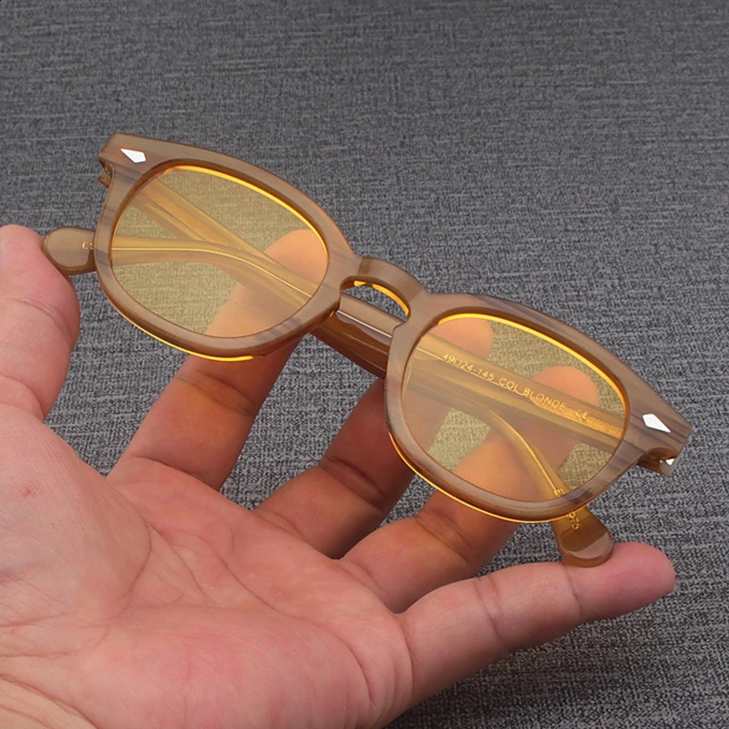 Johnny Depp polarized sunglasses for men Lemtosh sunglasses for women retro acetate yellow blue night vision goggles 250328