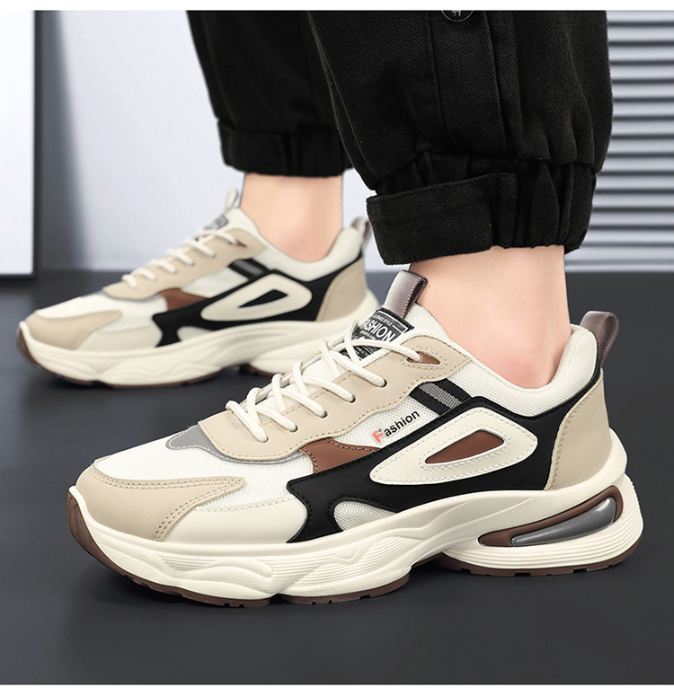 Free shipping 2025 casual shoes men Vintage Clunky Sneaker trendy fashionable thick soled comfortable