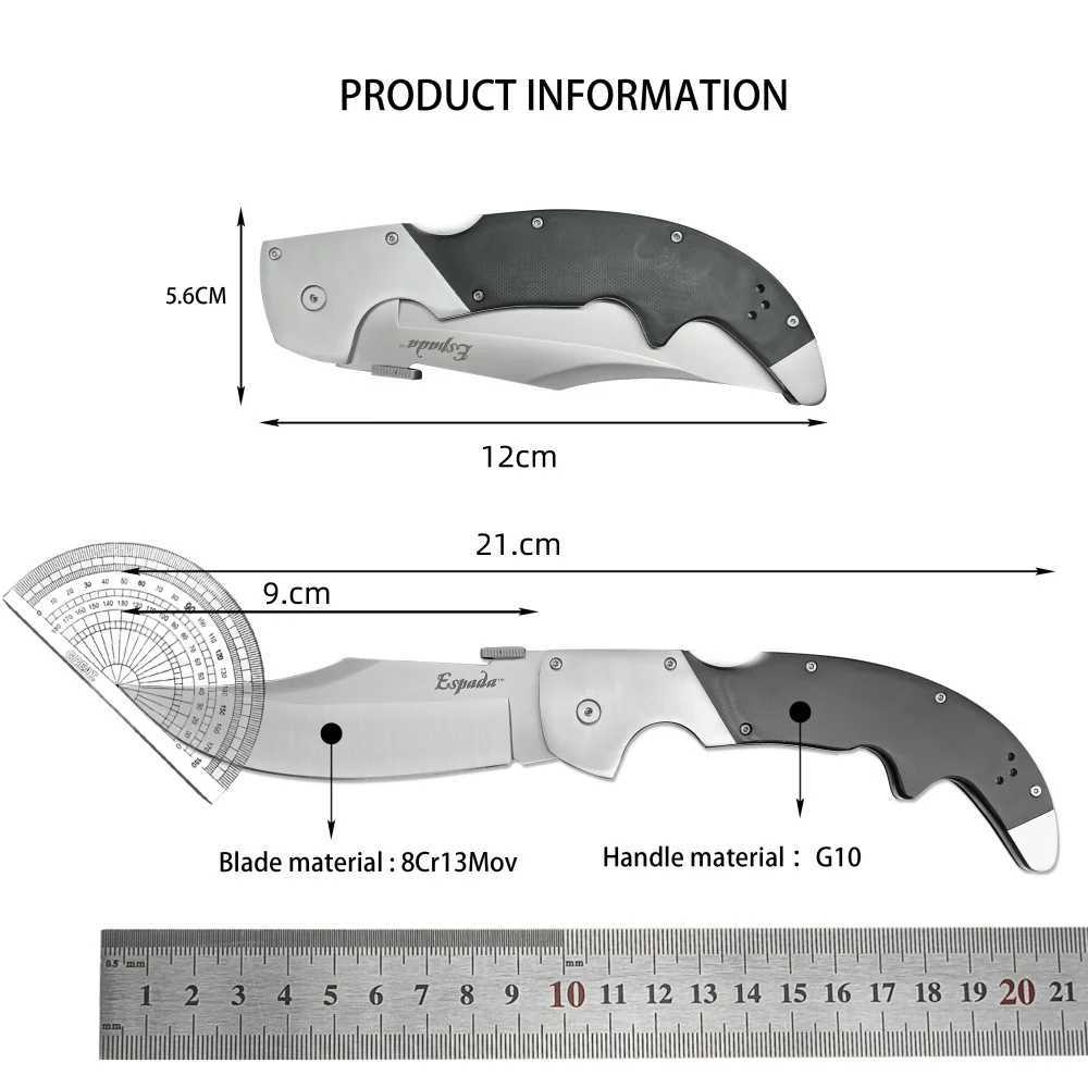 CD 62NCX Folding Knife 8Cr13Mov Blade G10 Handle Multi purpose Kitchen Knife Portable Fruit Knife Camping Barbecue Tool Y250329