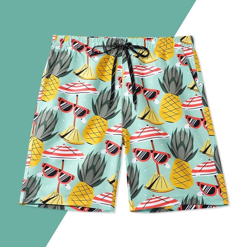Style Free Delivery Designer Bag 2025 Beach Men To Soak In Hot Springs Quick Drying And Loose Fitting Oversized Men's 5-point Short Swimming Pant