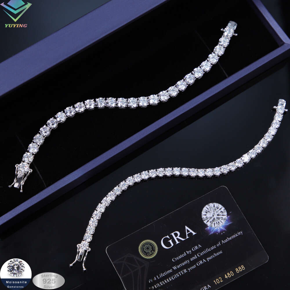 designer bracelets cuban k for men women sterg sier vvs iced out bracelet 2mm-6.5mm moissanite tennis chain