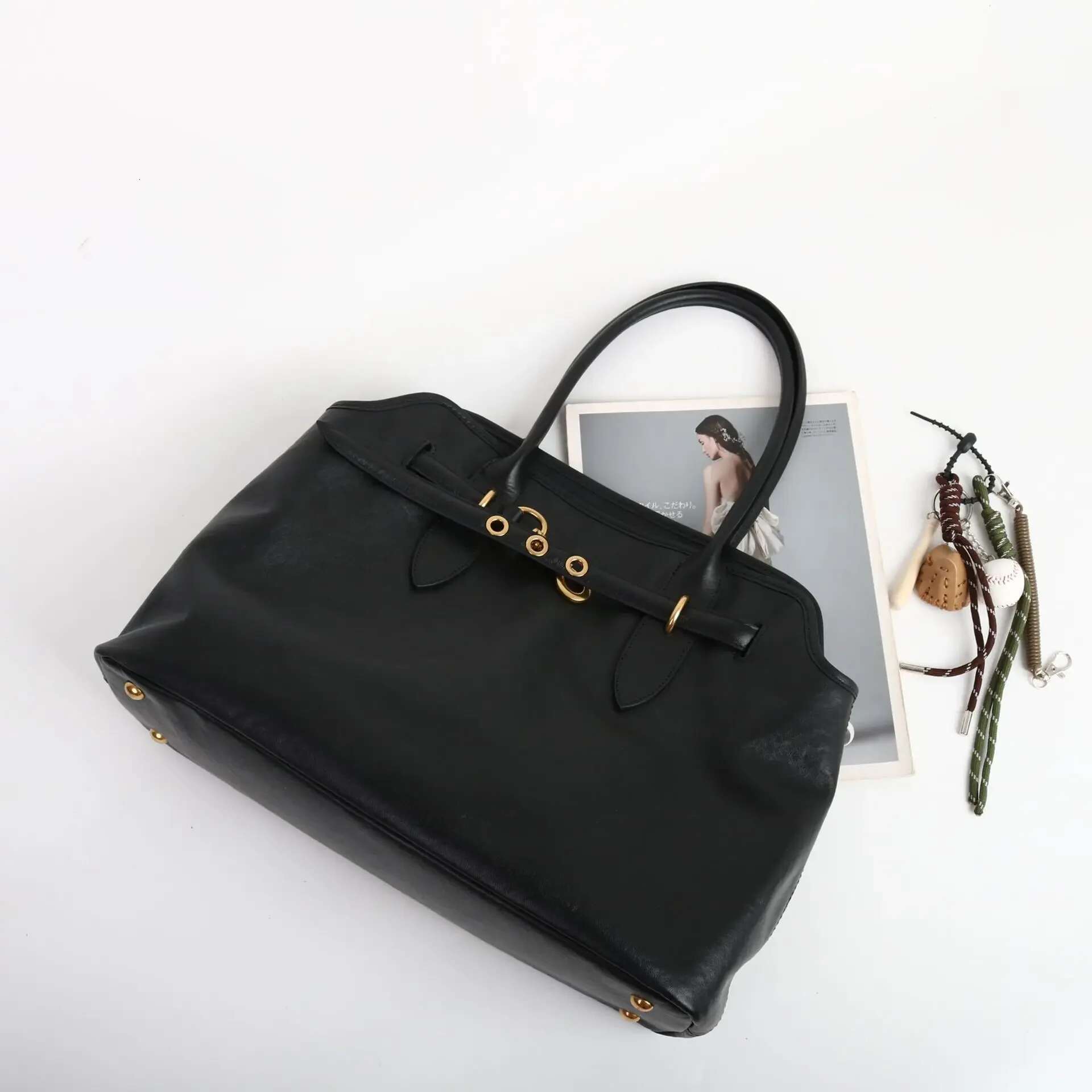 luxury bag First Layer Genuine Leather Women Casual Totes Cowhide Versatile Large Handbag High Quality Retro Shoulder Bags Coffee