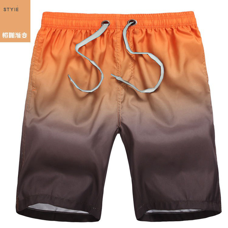 Brand High Quality New Style Free Delivery Designer Bag Summer Men's Gradient Color Light And Thin Quarter Pants, Youth Trend Straight Tube Loose