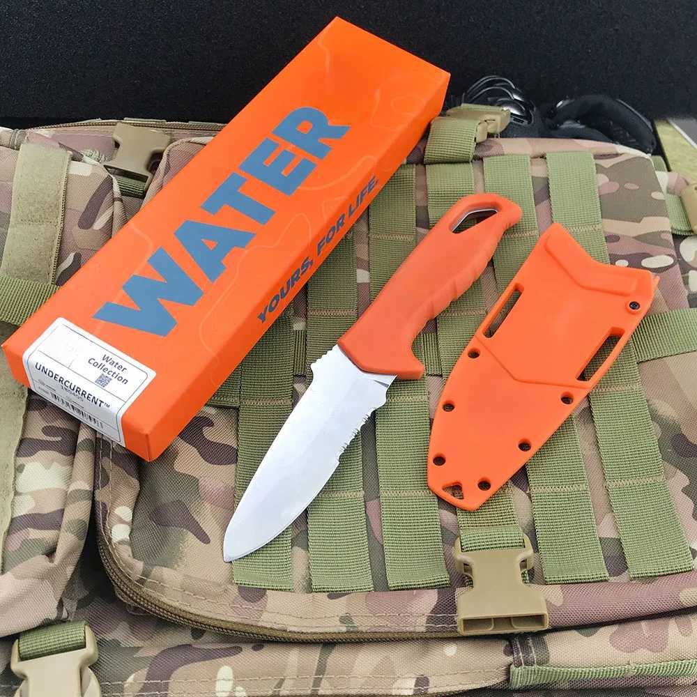 BM 18040 Multi purpose Kitchen Fixed Blade with Sheath D2 Steel Blade Nylon Fiber Handle Multi purpose Household Fruit Knife Y250329