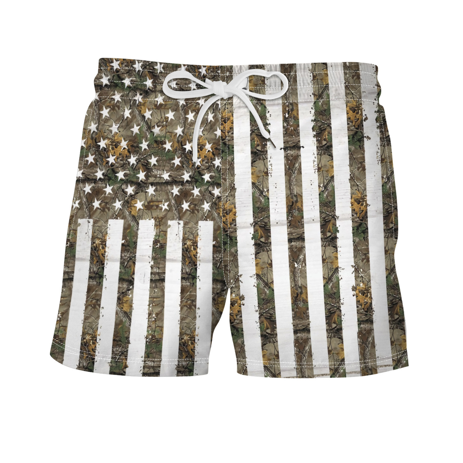 Quality Brand High Quality New Style Free Delivery Designer Bag Independence Day US Flag Digital Print Summer Men's Pants Loose Sports Beach Surf