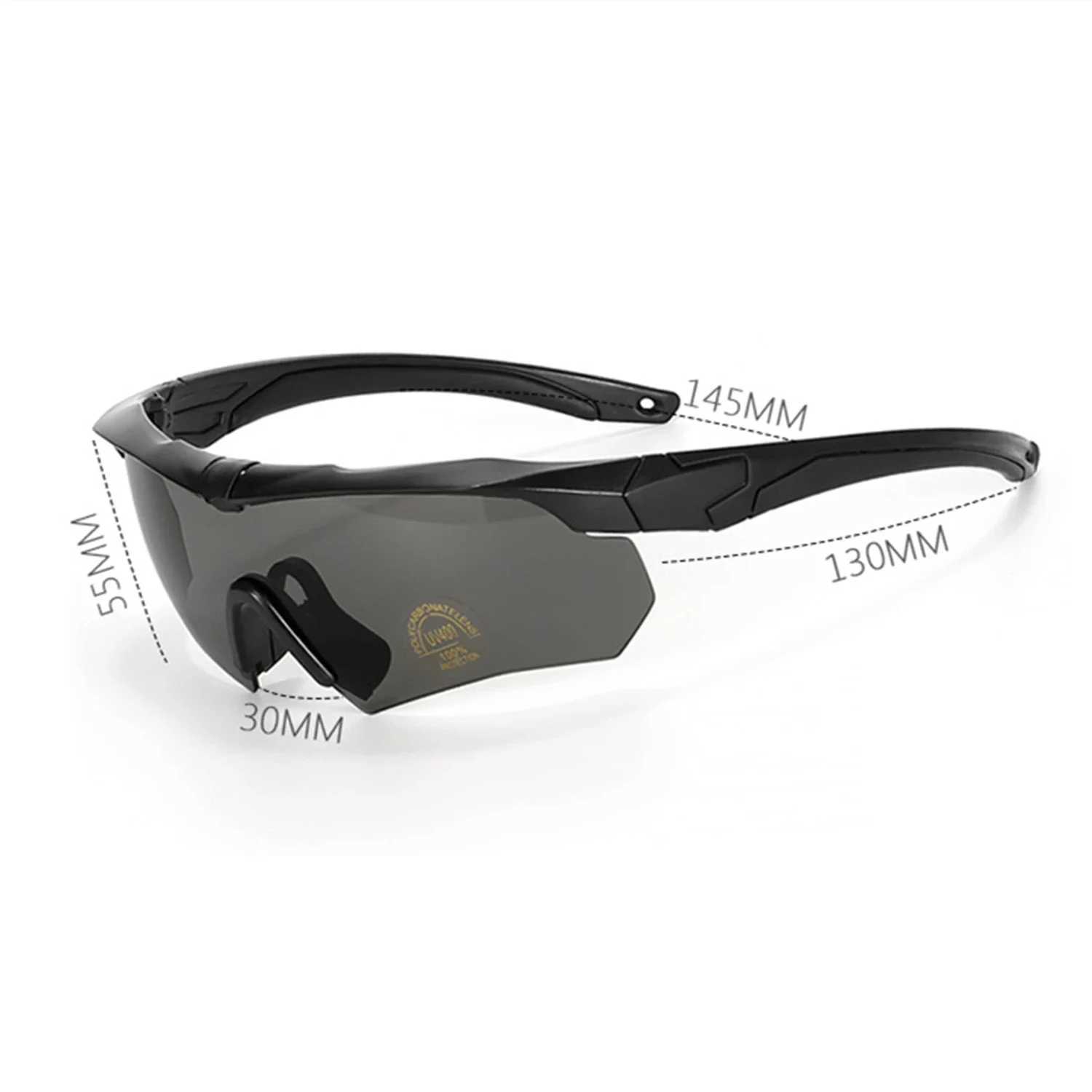 New Polarization Tactical Goggles 3-Lens Set Climbing Glasses Outdoor Sports Windproof and Dustproof Safety GlassesT250329