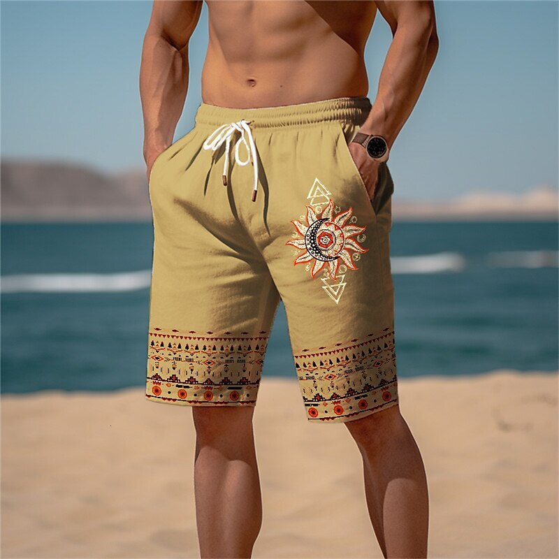Top quality Brand High Quality New Style Free Delivery Designer Bag 2025 New Summer Breathable Hawaiian Beach Pants 3D Printed Checkered Pattern Men&#