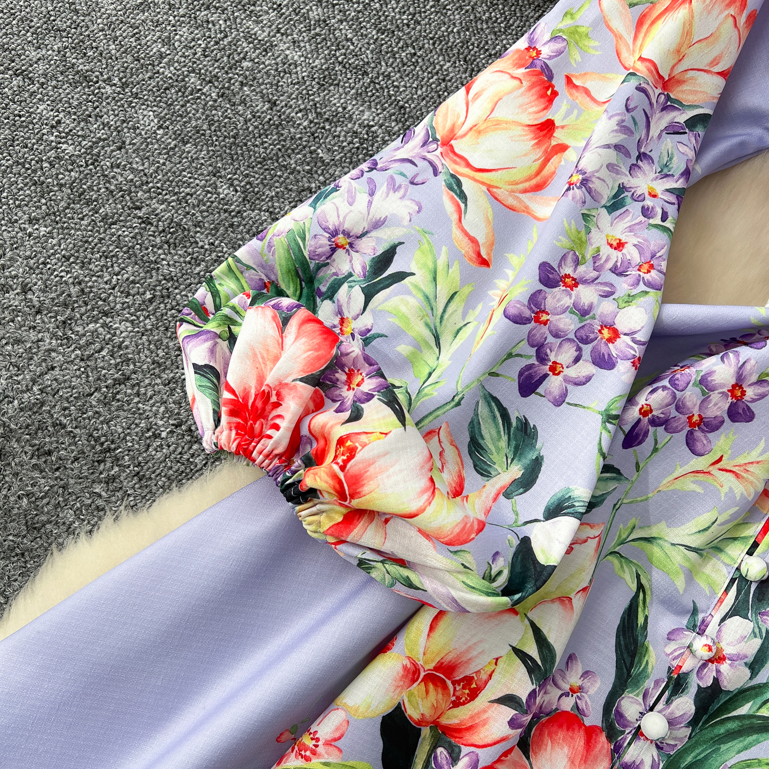 Casual Dresses 2025 Spring Summer Gorgeous Flower Linen Robe Maxi Dress Women Stand Long Lantern Sleeve Floral Print Belt Party Vestidos