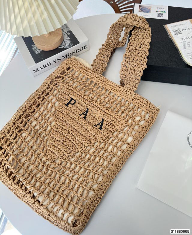 Tote Bag beach bag Straw bag Shopping Bag Designer Bag High quality Fashion Woven for Summer Black apricot Outdoor Travel Large Handbag Lafite grass woven bag