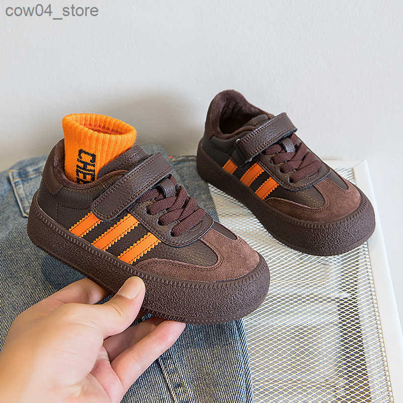 Athletic Outdoor Spring New Black White Sports Children Medium Size Velcro Casual Running for Girls and Boys Board Shoes Y250330LV4F XJ260303