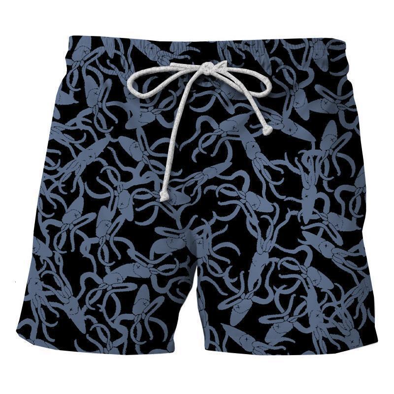 Top quality Brand High Quality New Style Free Delivery Designer Bag 2025 New Men's Beach 3D Creative Printing Casual Side Pocket Swimming Shorts