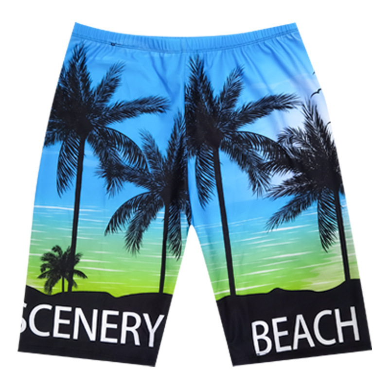 New Style Free Delivery Designer Bag Men's Flat Angle Extended Hot Spring Bathing Professional Beach Medium Length Five Point Pants Men's La