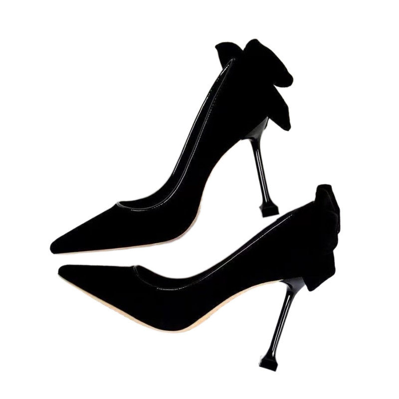 Free shipping designer shoes women high heels black comfortable breathable wear-resisting indoor casual shoe plus size 2025