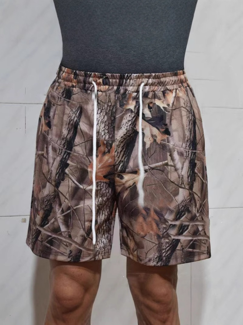 Top Quality Brand High Quality New Style Free Delivery Designer Bag 2025 Spring/summer Women's Loose Casual Drawstring Shorts With Branch Printed