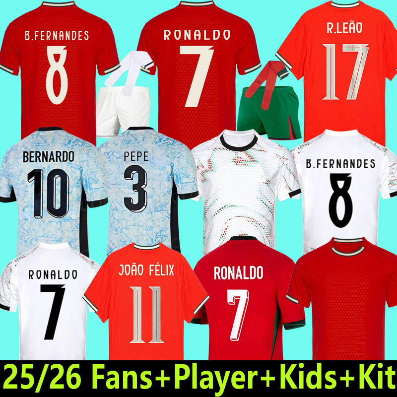 2026 Portuguesa portugal soccer jerseys RUBEN RONALDO PEPE Portugieser 24 25 26 Portuguese football shirt Men Kids kit sets World Cup team Portugals tops thailand
