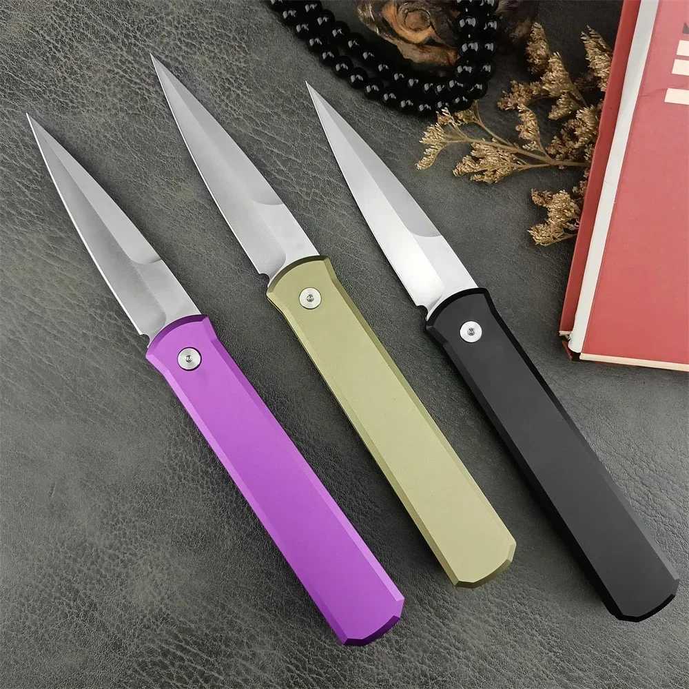 920 Godfather Folding Knife 4 Bead Explosion Flat Blade Aluminum Handle Assisted Open EDC Outdoor Pocket Camping Hunting Tool Y250329