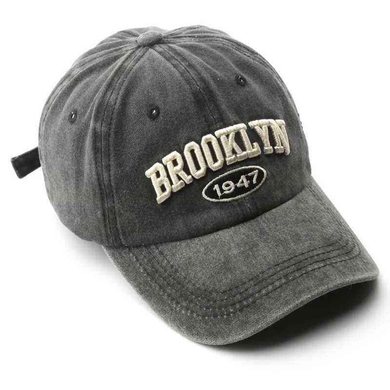Brooklyn Embroidery Washed Spring Sun Men Baseball Hats Solid Caps For Women Autumn Outdoor Boy Girls Cap Fisherman Hat Snapback Z250329