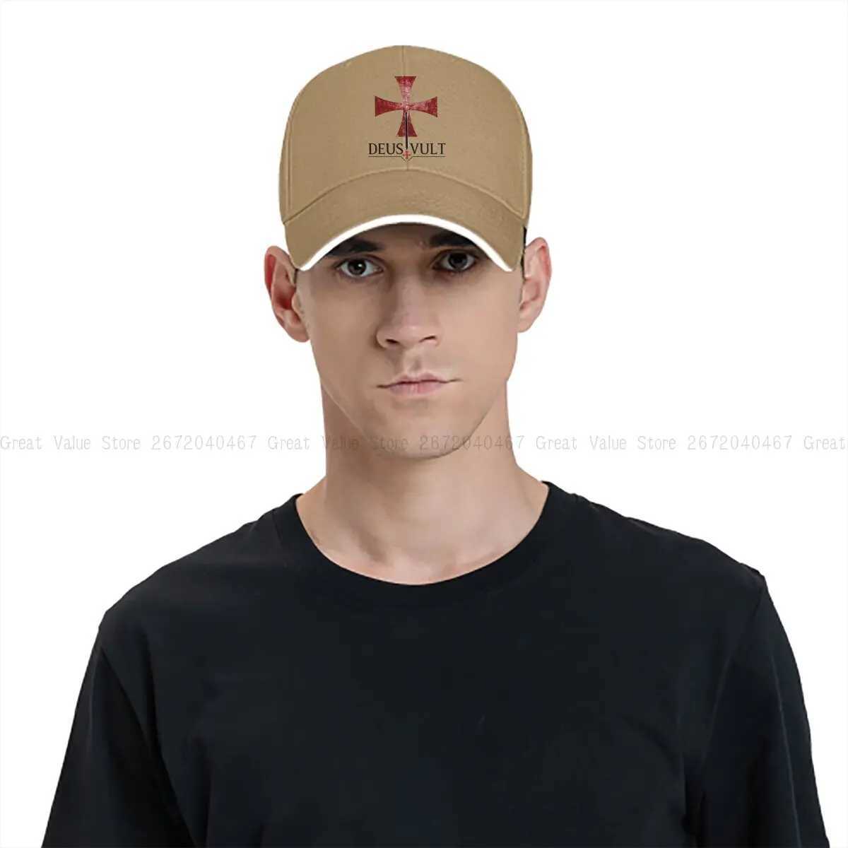 Knights Templar Multicolor Hat Peaked Mens Cap Templar DEUS VULT Personalized Visor Protection Hats Z250329