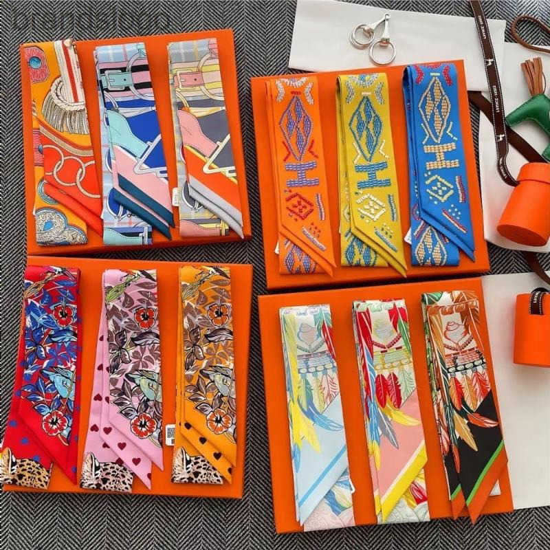 Designer Scarves Skinny Scarf Women Luxury Brand 100 Silk Twill Printing Tie Bag Handle Ribbon Hair Band Women s Headscarf Design 230818 Genio