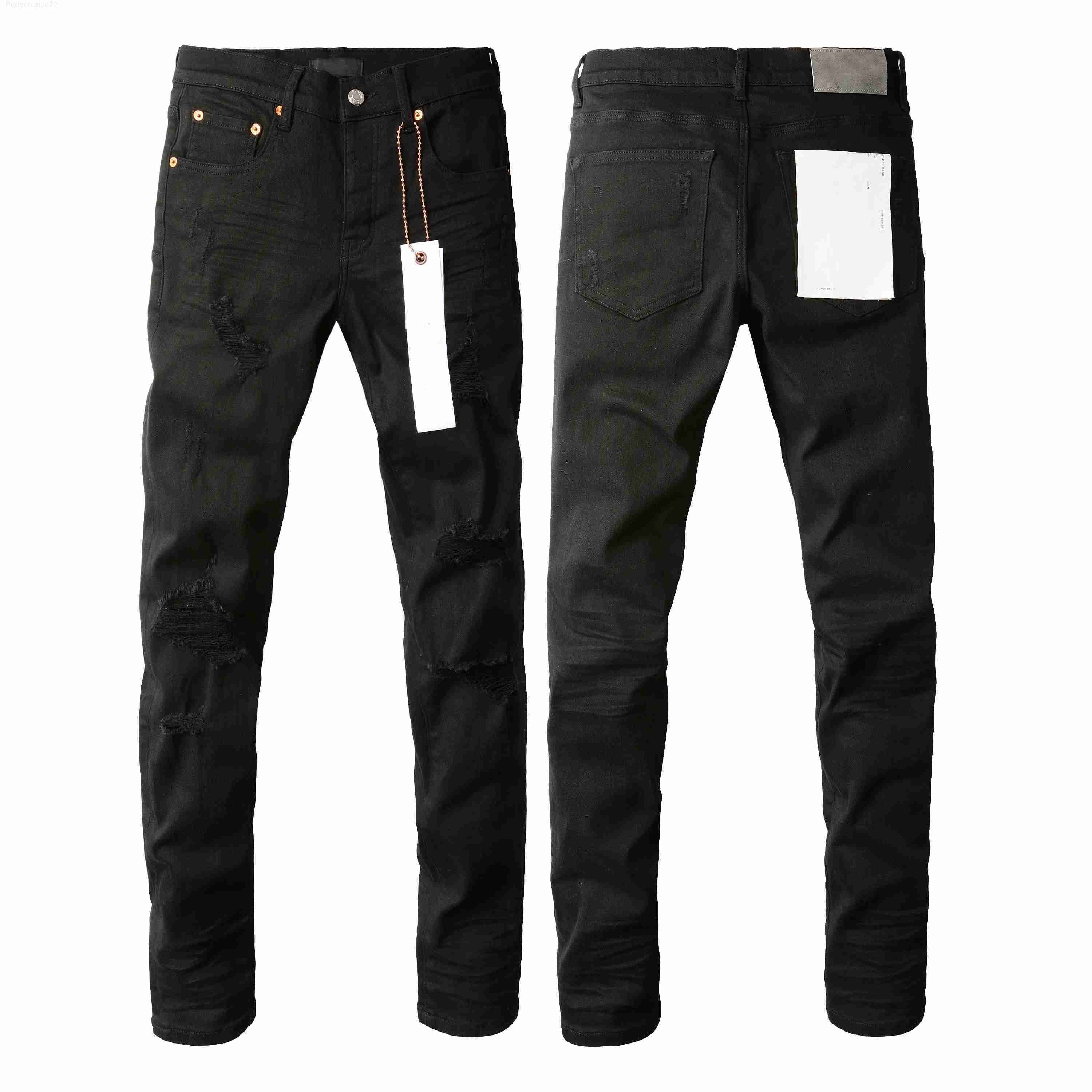 Mens Fashion Jeans Designer Jeans Casual Distressed Ripped Bikers Womens Denim cargo For Men Black Pants y