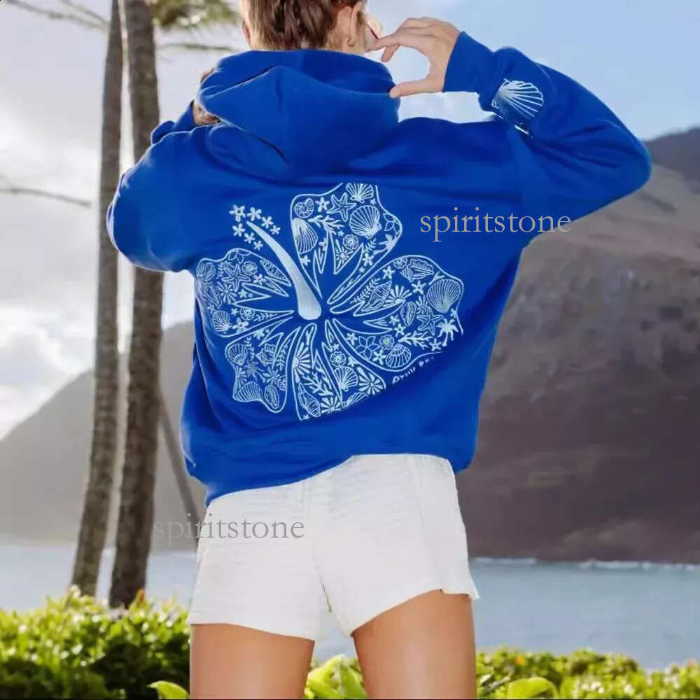 dandy hoodie Designer -Trendy Y2k Style Womens Pink Flower Print Puff Sleeve Hoodie Sweatshirt pink palms hoodies