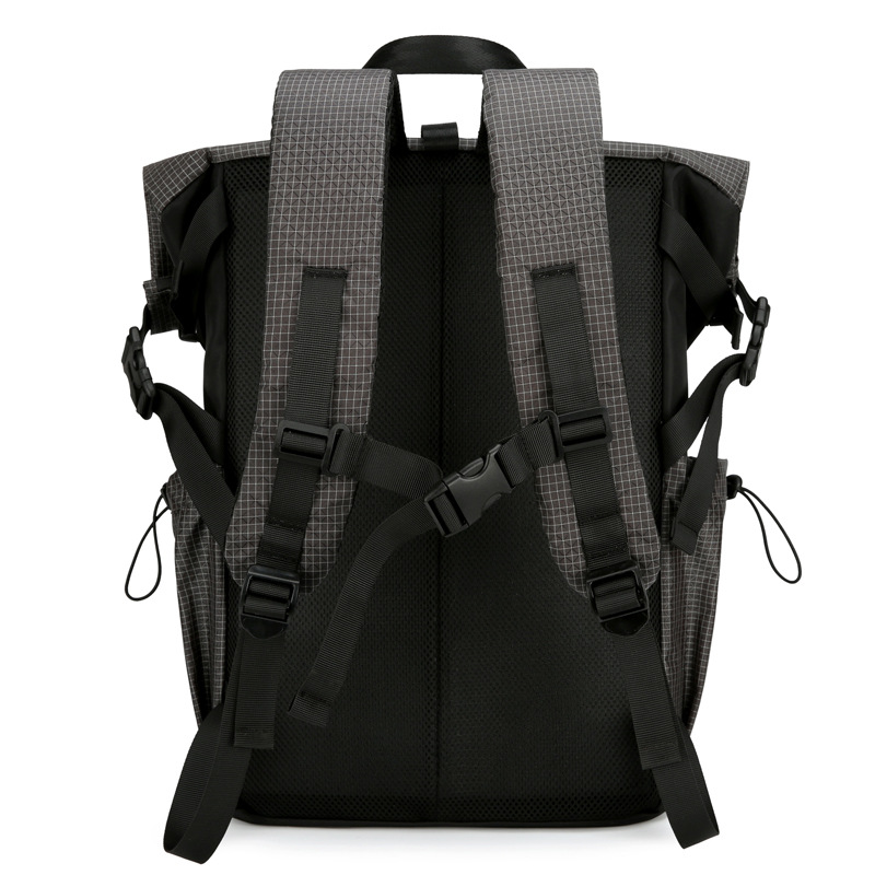 Trendy backpack for men folding roll-up backpack for outdoor travel backpack Casual backpack