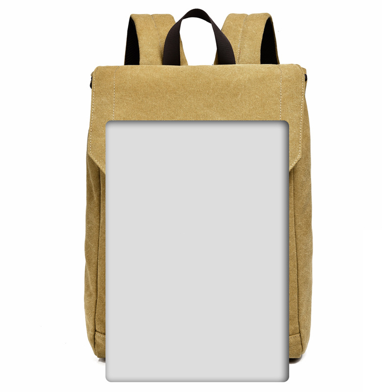 Schoolbag Backpack American casual computer bag Large capacity canvas commuter retro men's backpack 2025s hot