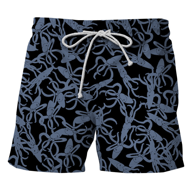 Brand High Quality New Style Free Delivery Designer Bag 2025 New Men's Beach Shorts 3D Creative Printed Casual Style With Side Pockets Swimming T