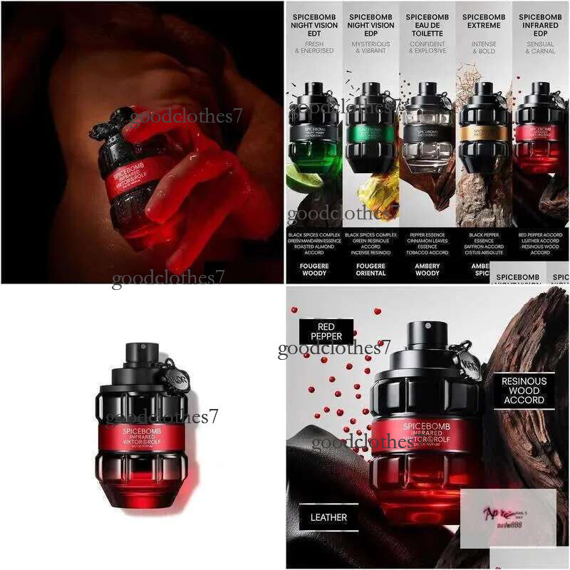 Solid Perfume Viktor Rolf Spicebomb Infrared Eau Parfum Woody Spicy Cologne For Men With Notes Of Leather Cinnamon 3 Fl Oz Drop De Otylz