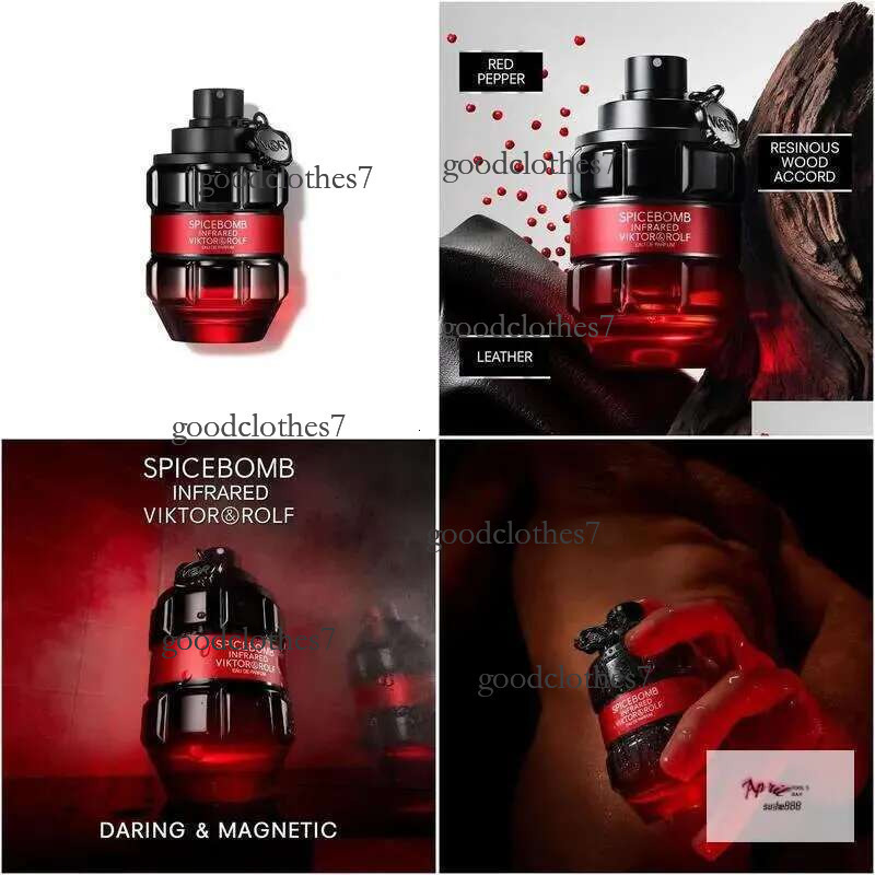 Solid Perfume Viktor Rolf Spicebomb Infrared Eau Parfum Woody Spicy Cologne For Men With Notes Of Leather Cinnamon 3 Fl Oz Drop De Otylz
