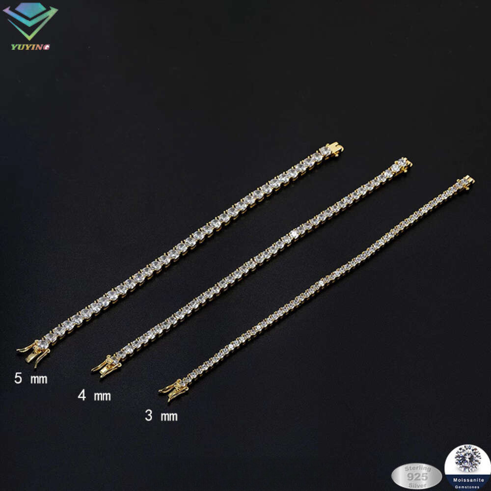 designer bracelets cuban k for men women sterg sier vvs iced out bracelet 2mm-6.5mm moissanite tennis chain