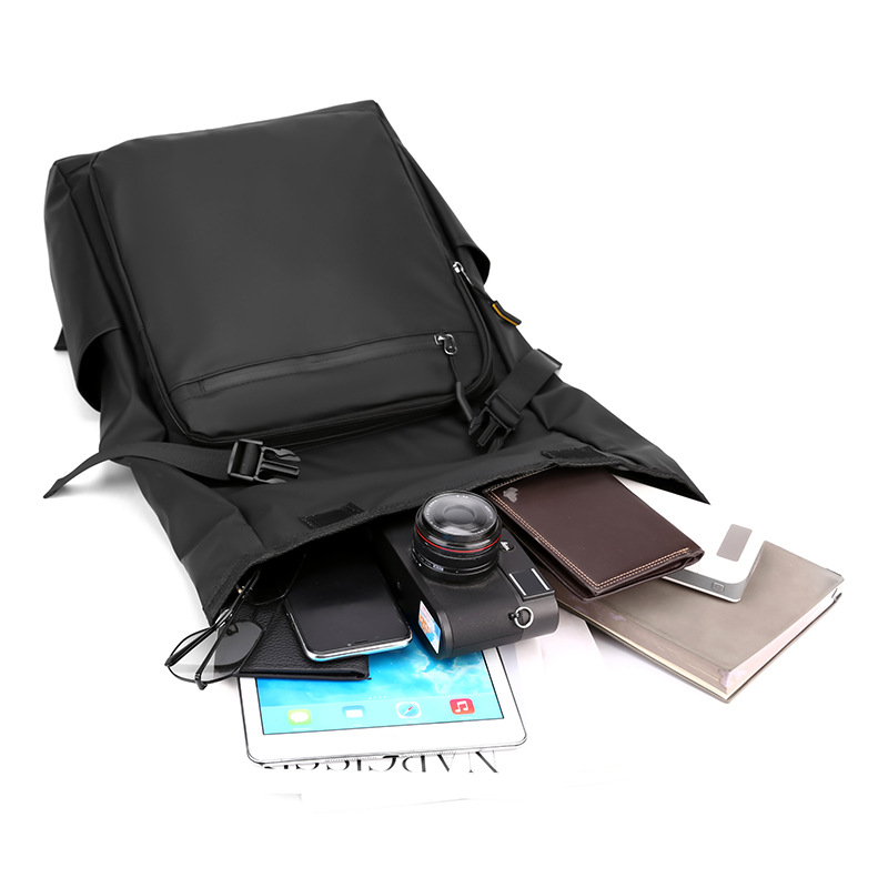 Folding roll-up backpack street trend backpack men's and women's casual backpack backpack commuter schoolbag women
