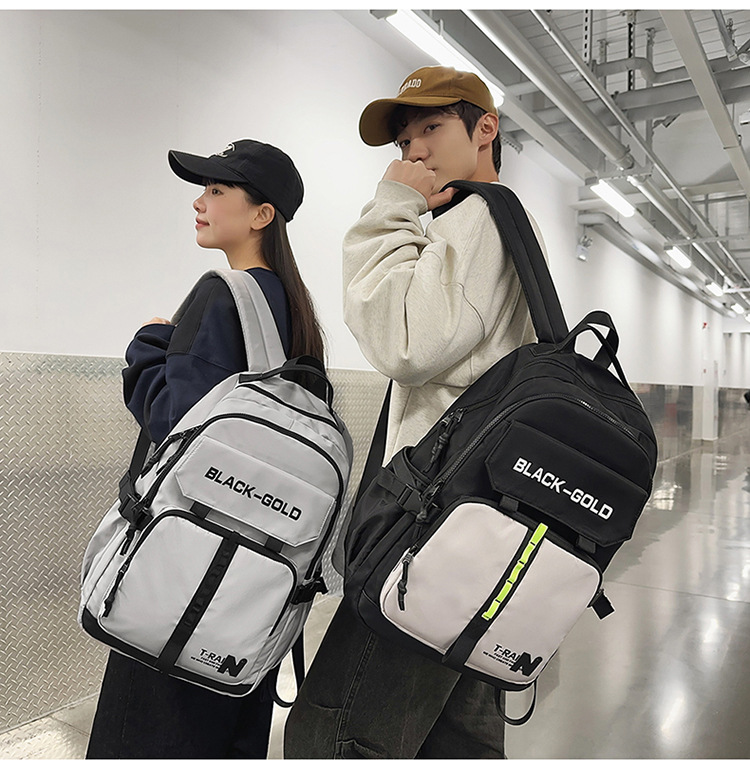 Backpack men and women large capacity middle school student bag light fashion college students fashionable cool travel backpack 2025