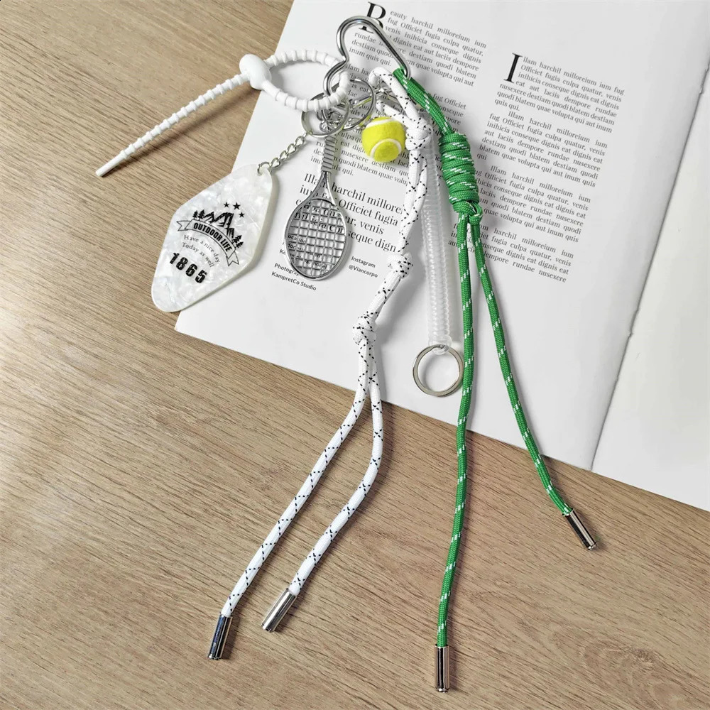 Ins style bag pendant Multi element keychain Nylon woven rope Backpack decoration pendant 250403250403