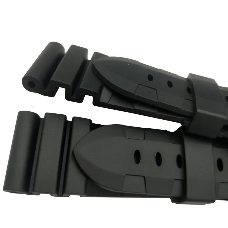 Top quality 24mm 26mm Nature Rubber Watchband for LUMINOR 1950 Men Watch PAM441/1312/0359 Strap Watch Band Water Proof Bracelet 250324